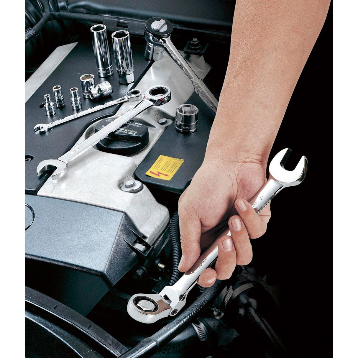 Kraftwerk PRO LINE FLEX CLICKRAFT Ringratschen-Maulschlüssel, flexibel, 8 mm