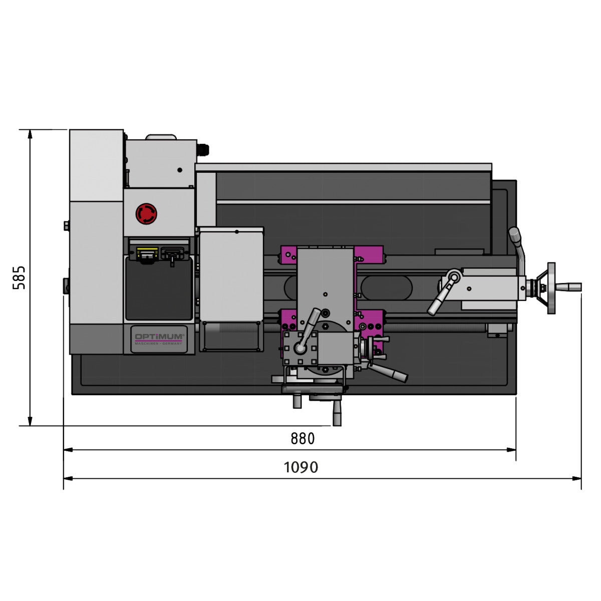 Optimum Drehmaschine OPTIturn TU 2304V - SM-3420325