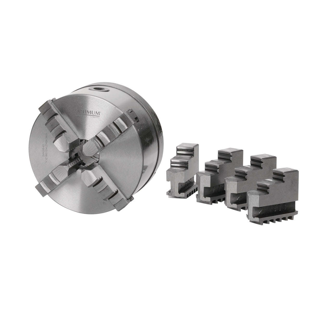Optimum Vierbacken-Drehfutter Guss Camlock Ø200mm DIN ISO 702-2 Nr.4 zentr.spannend - Art. 3442843