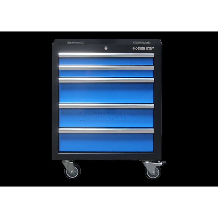 KING TONY Profi-Werkzeuge - Werkzeugwagen 5 Schubladen - Schwarz-Blau 87D1112AKB