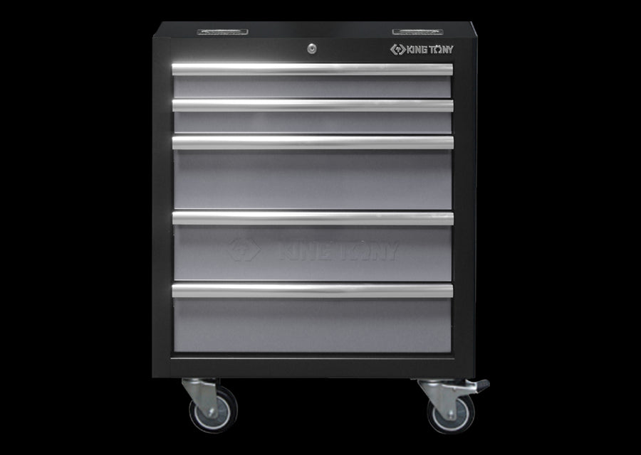 KING TONY Profi-Werkzeuge - Werkzeugwagen 5 Schubladen, grau, auf Rädern 87D1112AKG