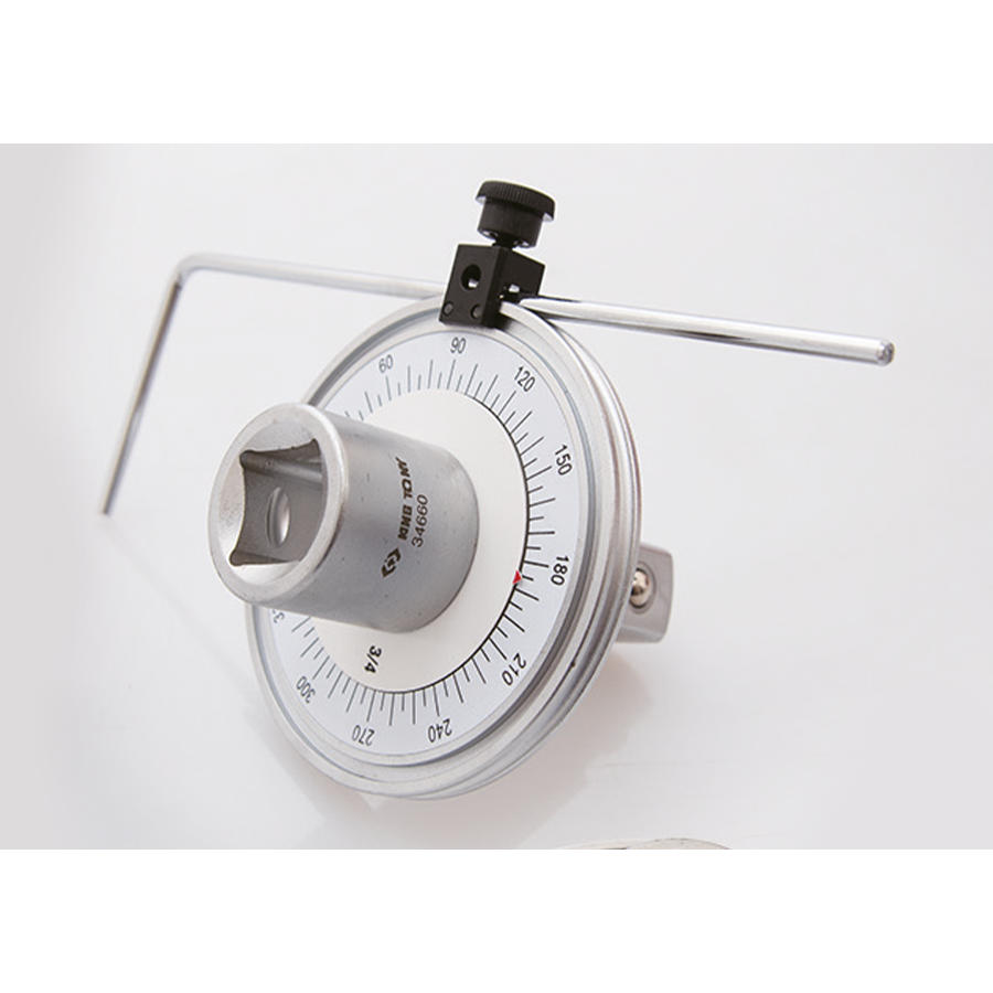 KING TONY Profi-Werkzeuge - 3/4" Drehwinkel-Messgerät mit Magnetarm 34660A