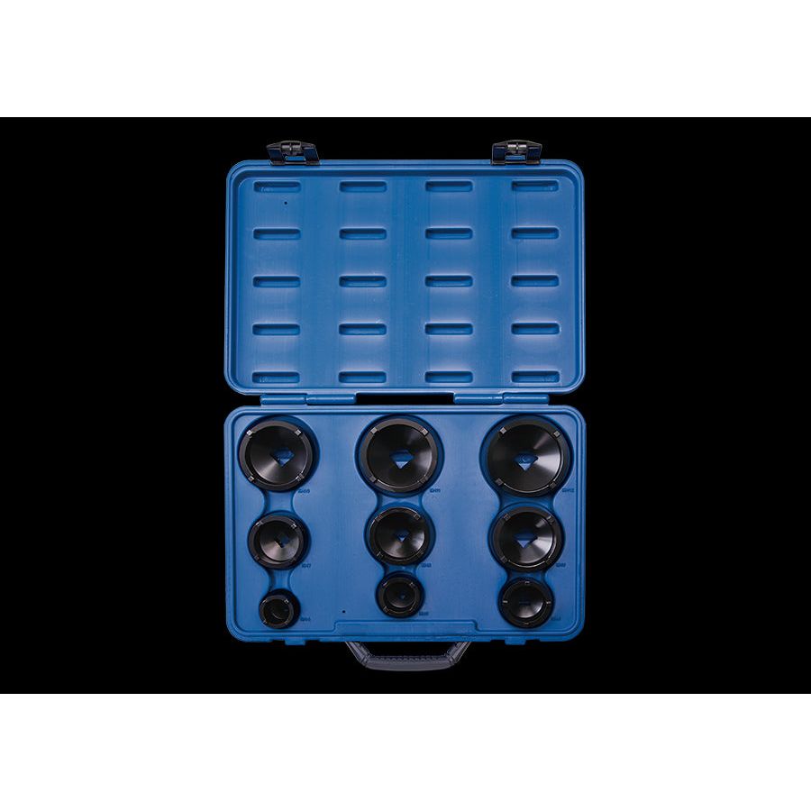 KING TONY Profi-Werkzeuge - Nutmuttern-Schlüssel-Set, Zapfen aussenliegend - 9 tlg. 7K09MP01