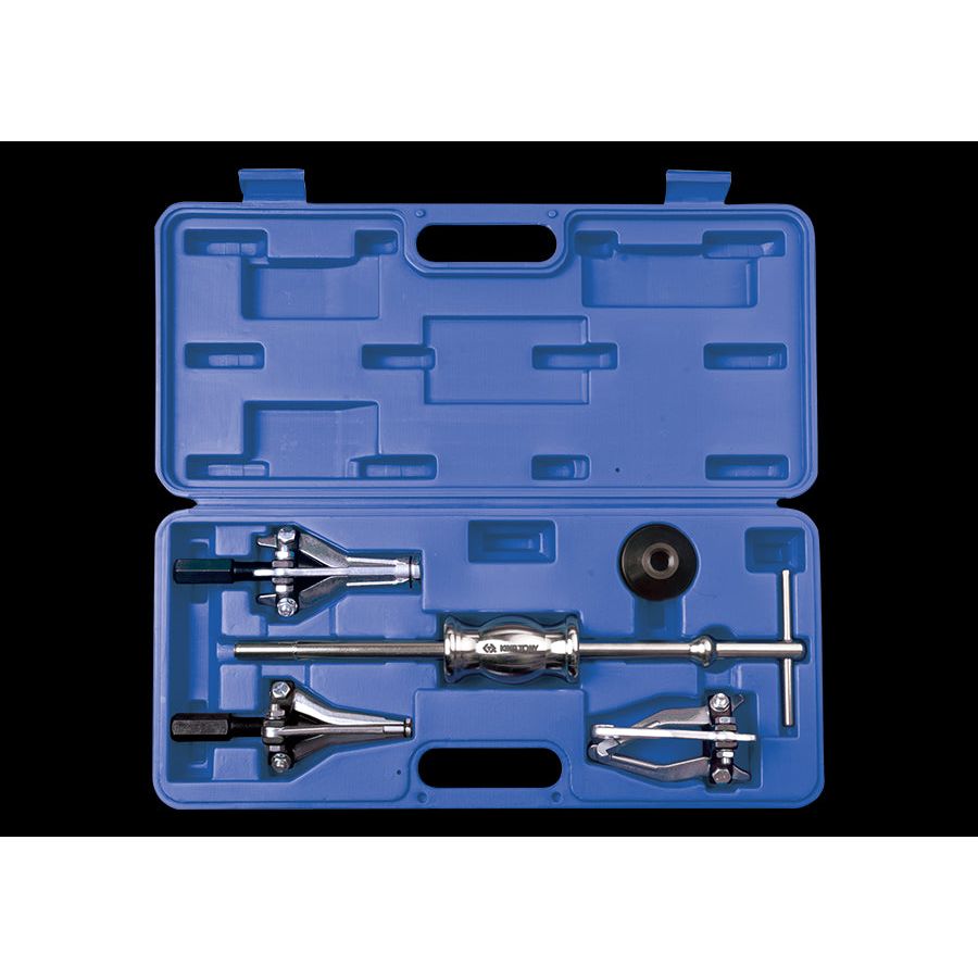 KING TONY Profi-Werkzeuge - Radlager und -buchsen-Abzieherset mit Gleithammer - 6 tlg. 796401MR