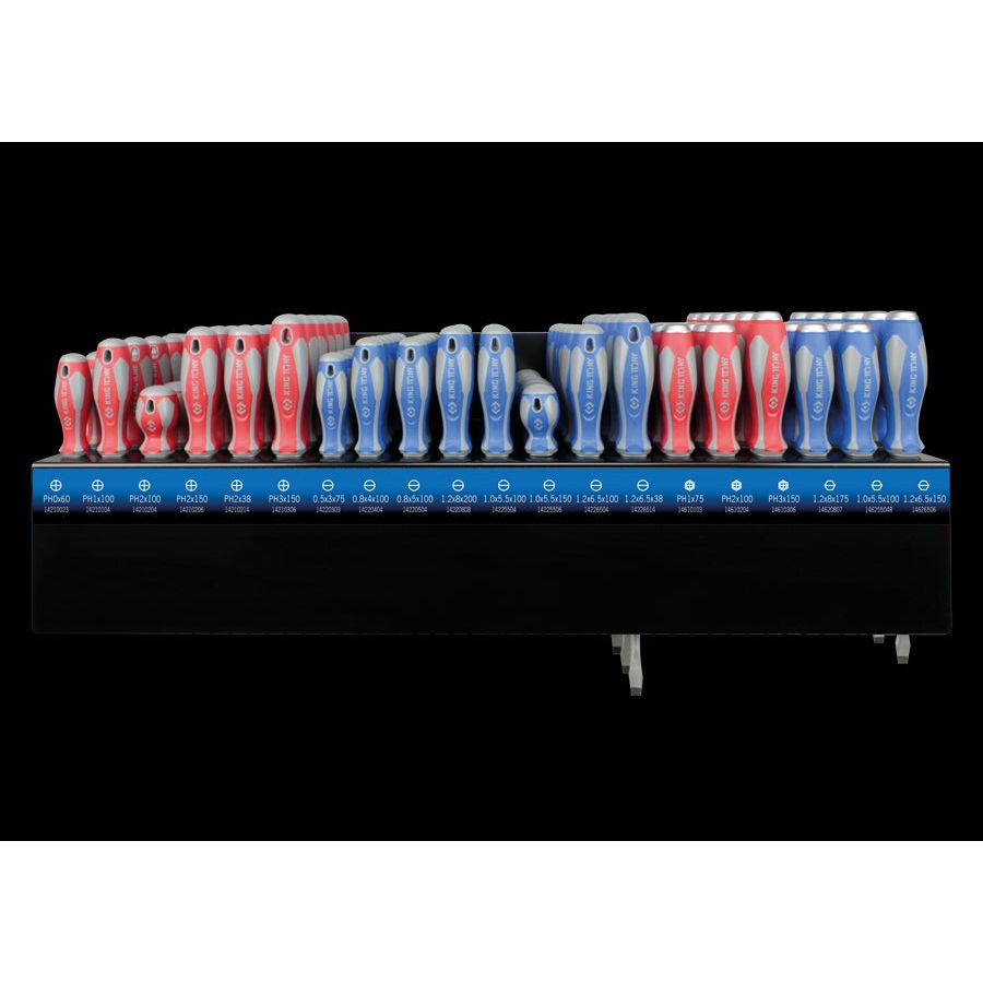 KING TONY Profi-Werkzeuge - 120 Teilig, Schraubendrehersatz mit verkaufsstäander 31520MR