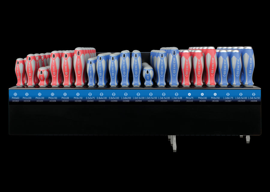 KING TONY Profi-Werkzeuge - 120 Teilig, Schraubendrehersatz mit verkaufsstäander 31520MR