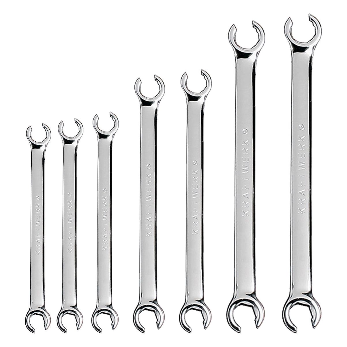 Kraftwerk PRO LINE Doppel-Maulschlüssel-Satz, 9 x 11 mm - 5/8" - 11/16", 7-tlg