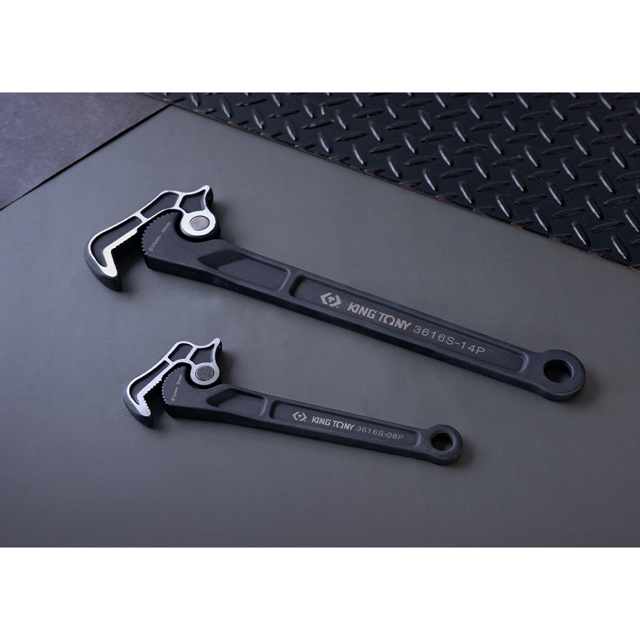 KING TONY Profi-Werkzeuge - Selbstblockierender Schraubschlüssel mit Schnellspannung 3616S14P