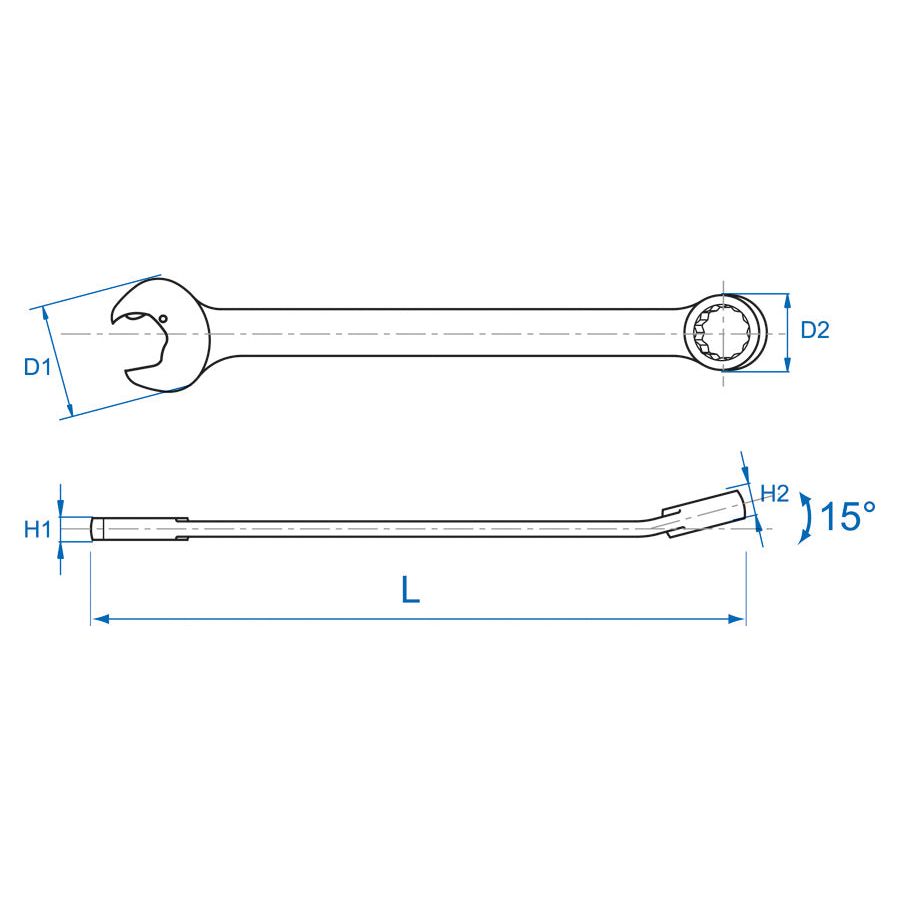 KING TONY Profi-Werkzeuge - Maulschlüssel für Schnellmontage, Zoll - 5/8" 372120S
