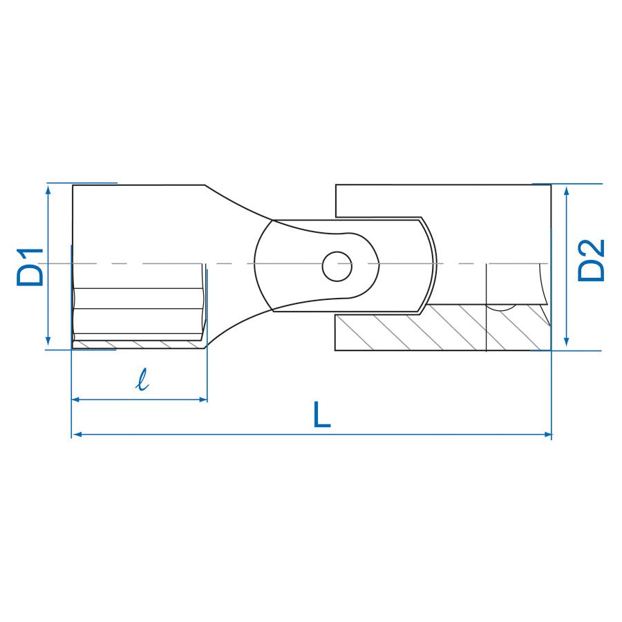KING TONY Profi-Werkzeuge - 3/8" Universal Steckschlüssel, metrisch - 14 mm 375014M