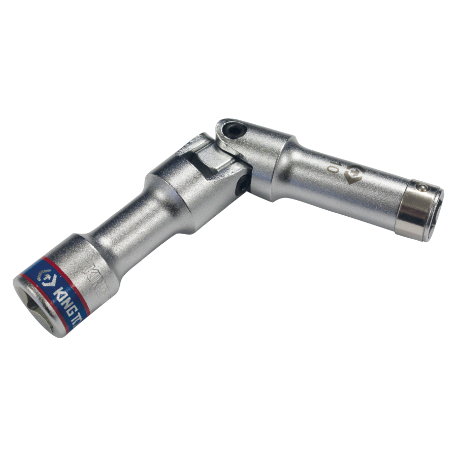 KING TONY Profi-Werkzeuge - 3/8’’ 6-Kant Steckschlüssel, für Zündkerzen, Zoll - 10 mm 378510M