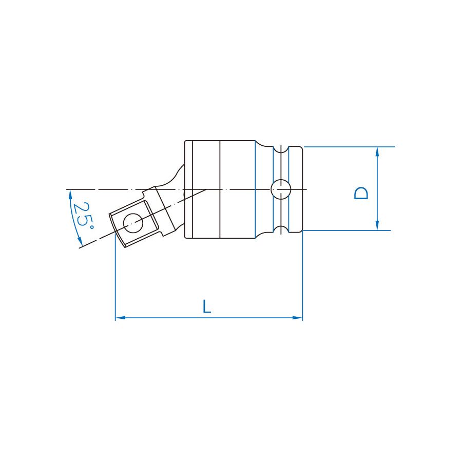 KING TONY Profi-Werkzeuge - 3/8" Kardangelenk, Kugelsicherung 3796P