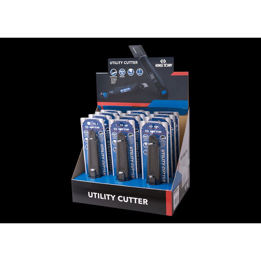 KING TONY Profi-Werkzeuge - 12 tlg. Verkaufsdisplay Universal-Messer 797707 797707S