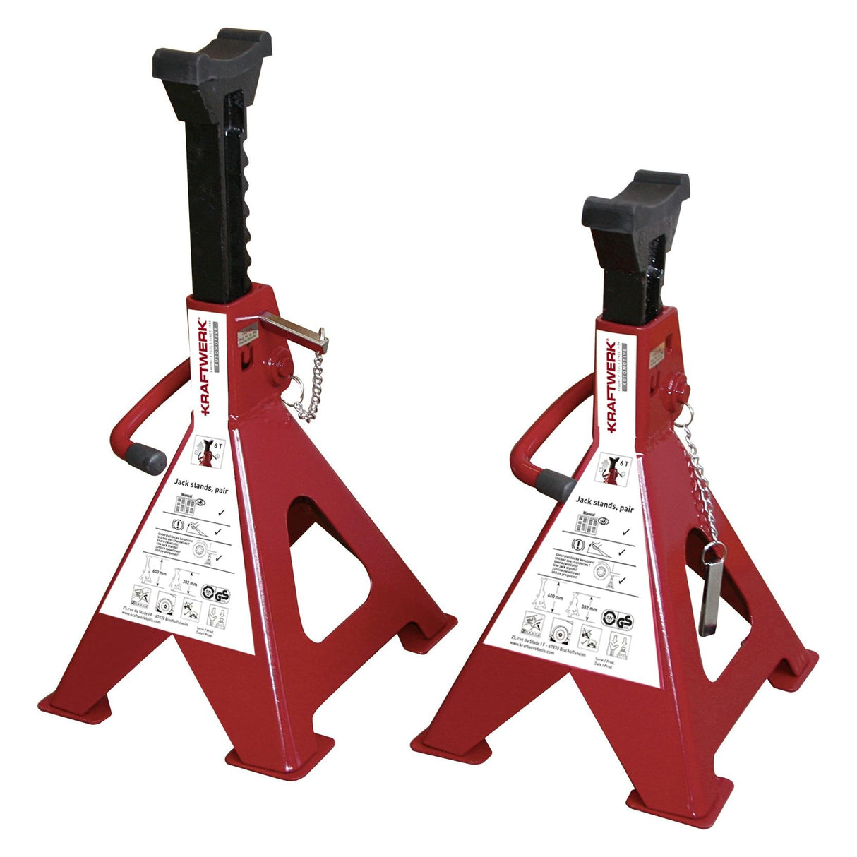 Kraftwerk Pro Line Unterstellbock, 382-600 mm, 6 t, 1 Paar