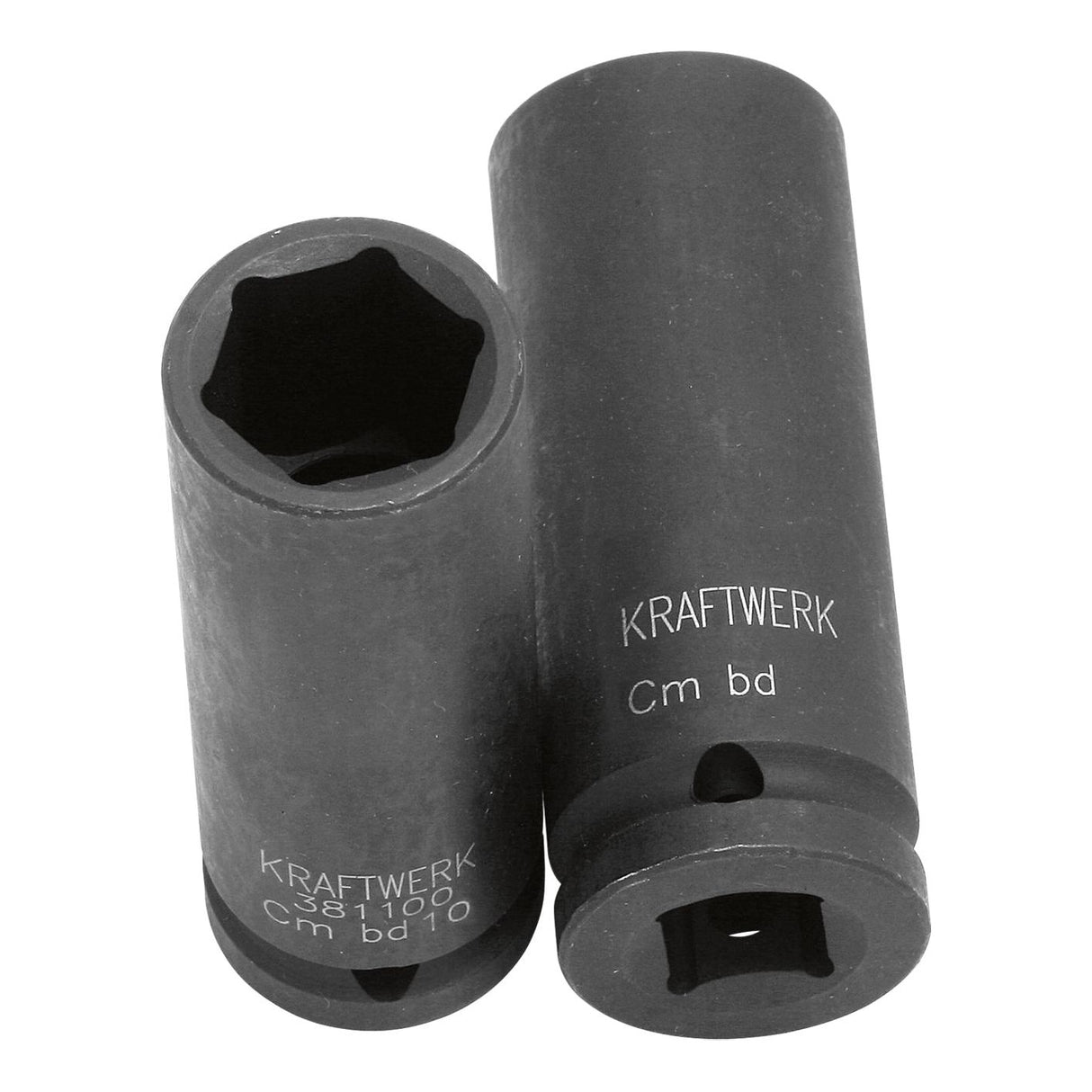 Kraftwerk PRO LINE 1/2" Schlag-Maschinenschrauber Steckschlüsseleinsatz Aussen Sechskant, 78 mm lang, 10 mm