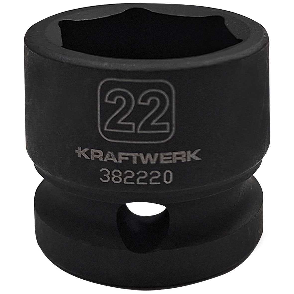 Kraftwerk PRO LINE 1/2" Schlag-Maschinenschrauber Steckschlüsseleinsatz Aussen Doppel-Sechskant, 12-kant, 28 mm kurz, 22 mm