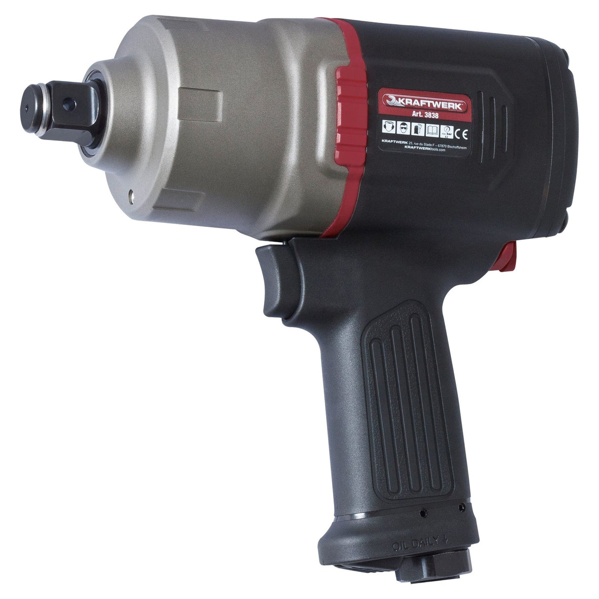 Kraftwerk 3/4" Industrie-Druckluft-Schlagschrauber, 1.830 Nmm