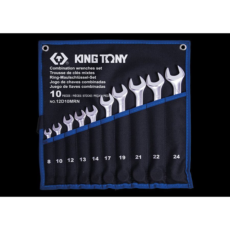 KING TONY Profi-Werkzeuge - Kombischlüssel-Set, metrisch - 10 tlg. 12D10MRN