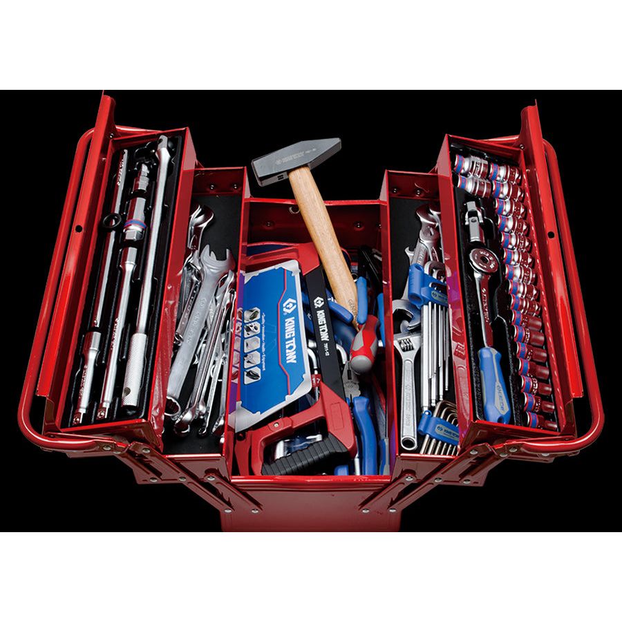 KING TONY Profi-Werkzeuge - Komplette Werkzeugkiste - 89 tlg. 902089MR03