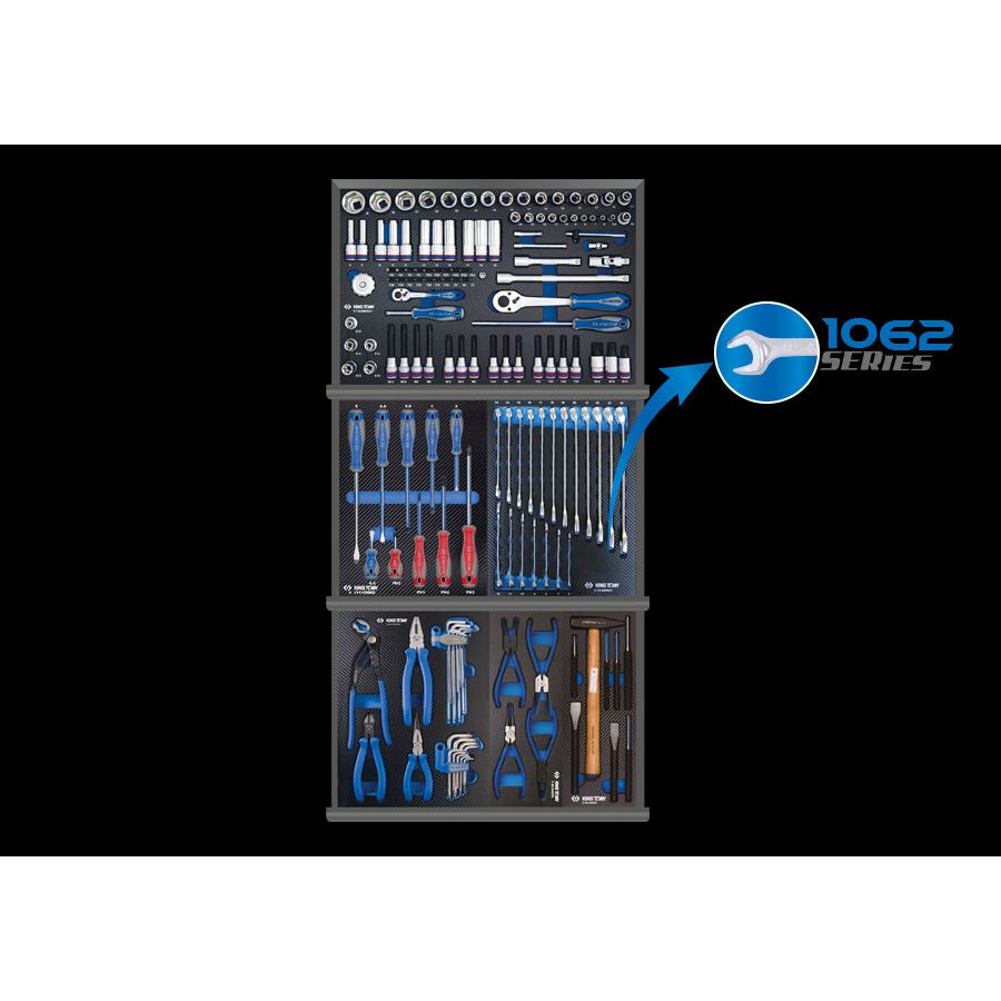 KING TONY Profi-Werkzeuge - 155 Werkzeuge EVAWAVE Einlage 934008MED8