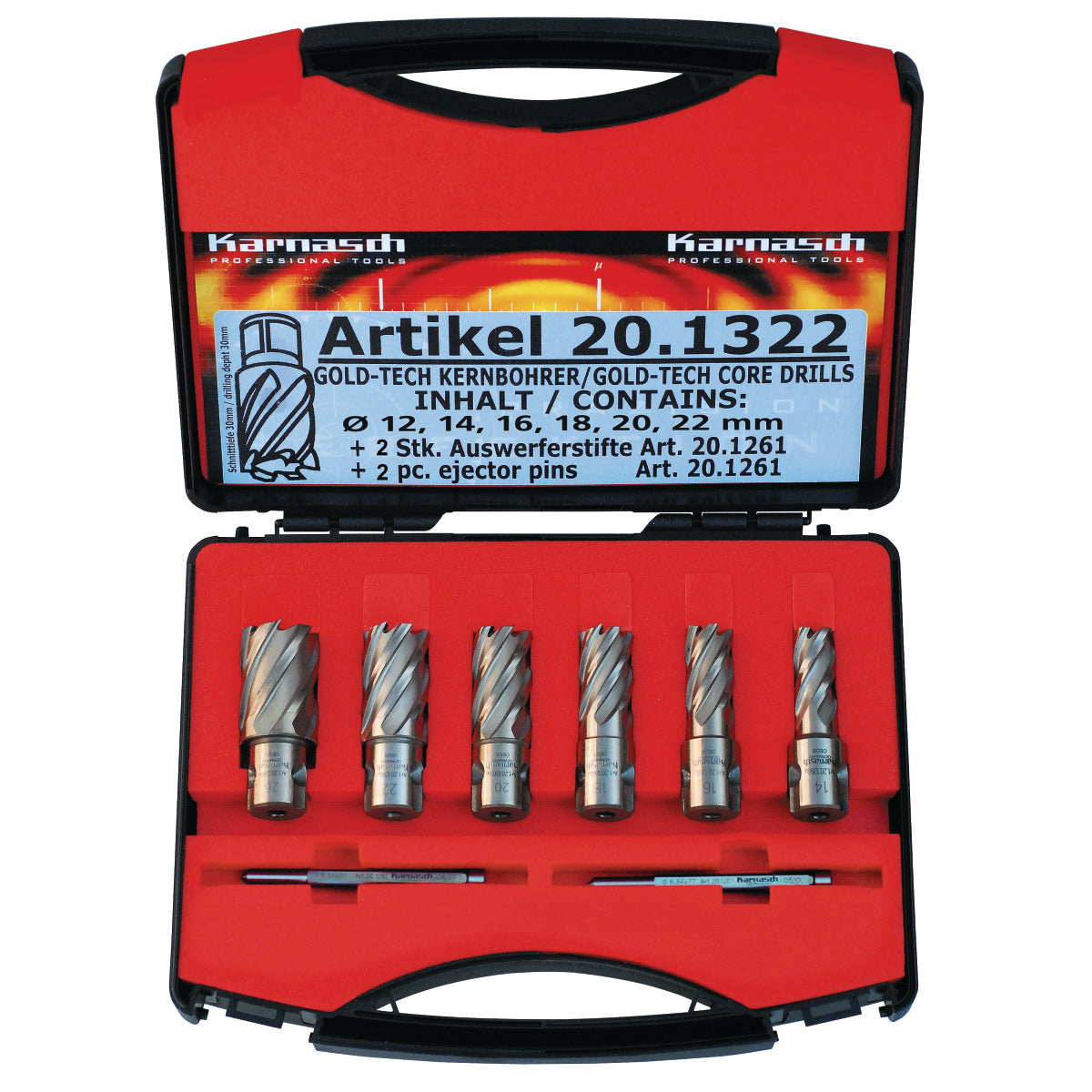 Metallkraft Kernbohrer-Set GOLD-LINE 30 - Art. 38720.1322