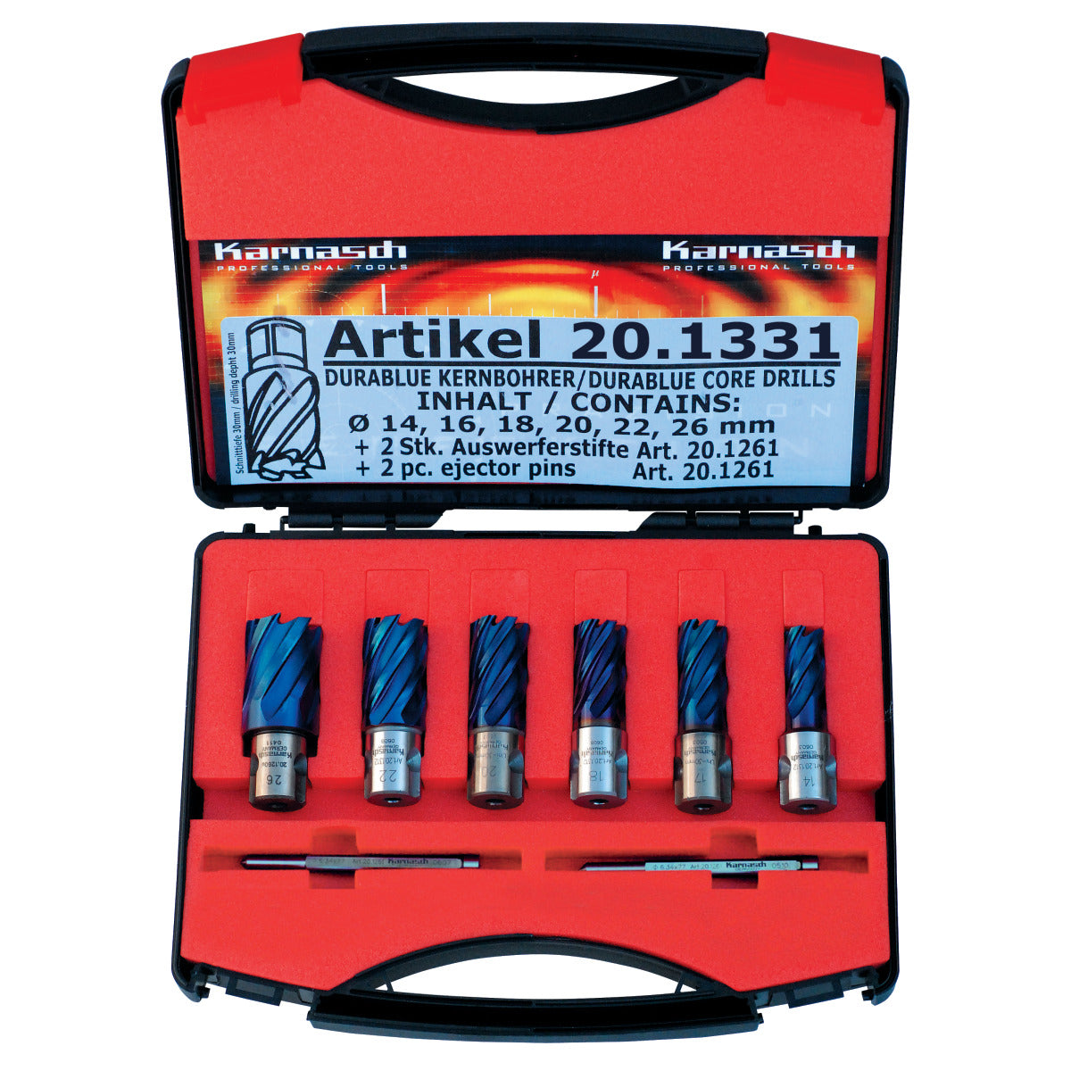 Metallkraft Kernbohrer-Set BLUE-LINE PRO 30 Weldon - Art. 38720.1331