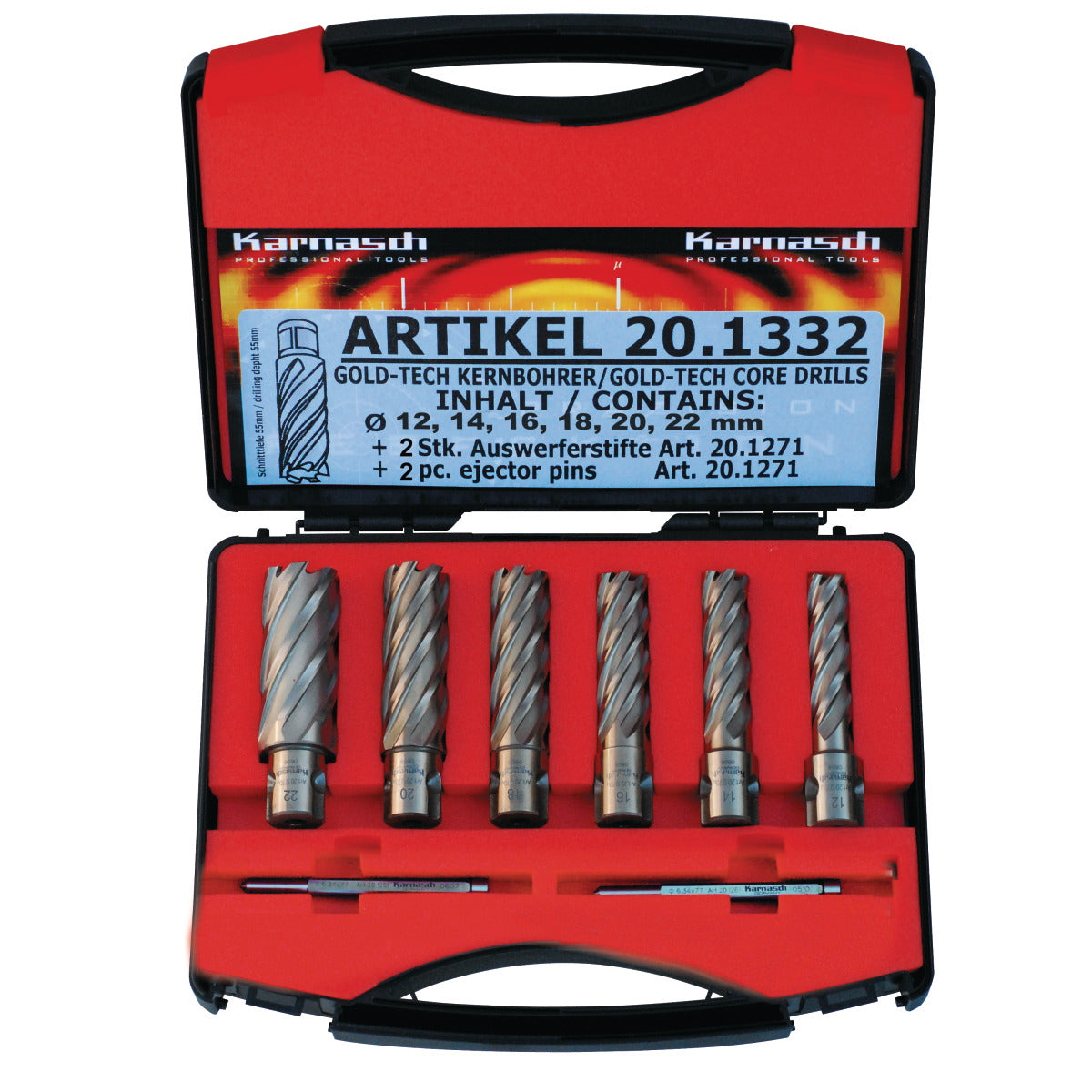 Metallkraft Kernbohrer-Set GOLD-LINE 55 - Art. 38720.1332