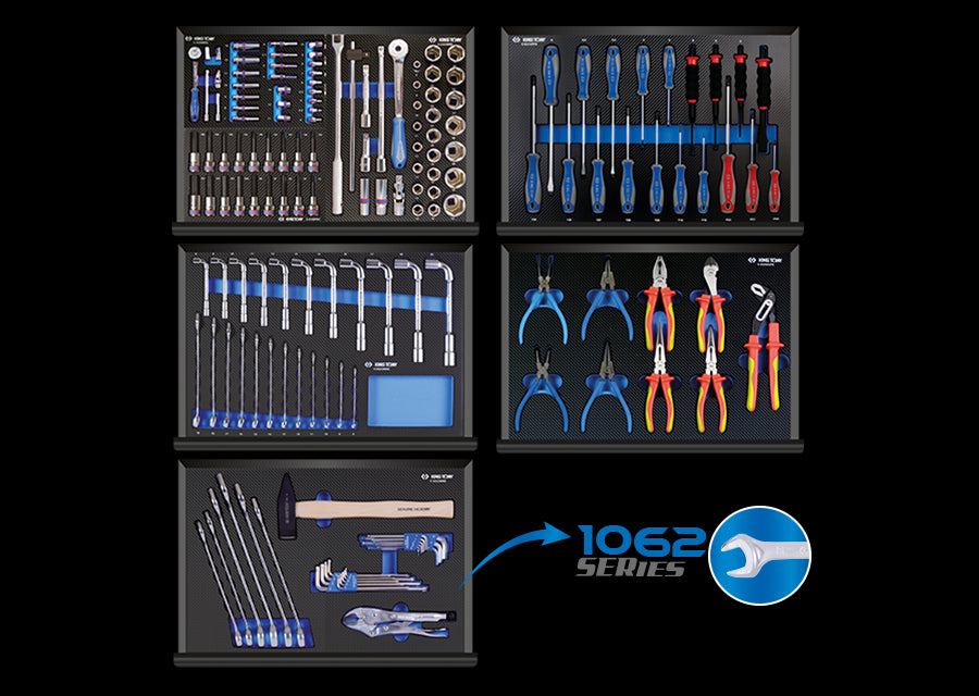 KING TONY Profi-Werkzeuge - 157 Werkzeuge EVAWAVE Einlage 934016MED5