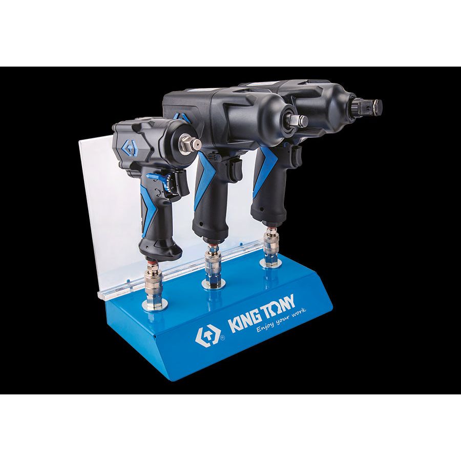 KING TONY Profi-Werkzeuge - Verkaufsdisplay mit 3 Schlagschraubern 74003MP01
