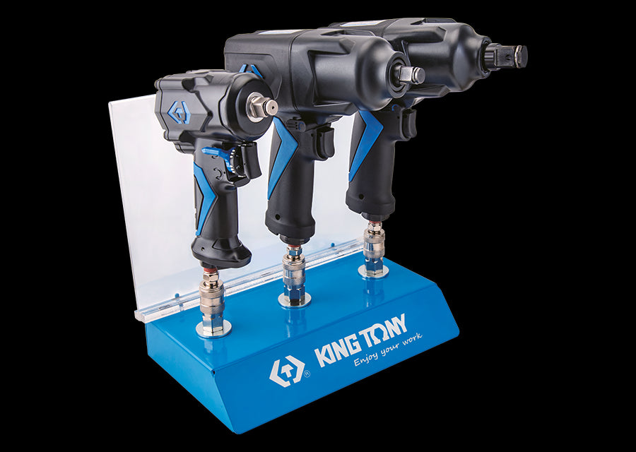 KING TONY Profi-Werkzeuge - Verkaufsdisplay mit 3 Schlagschraubern 74003MP01
