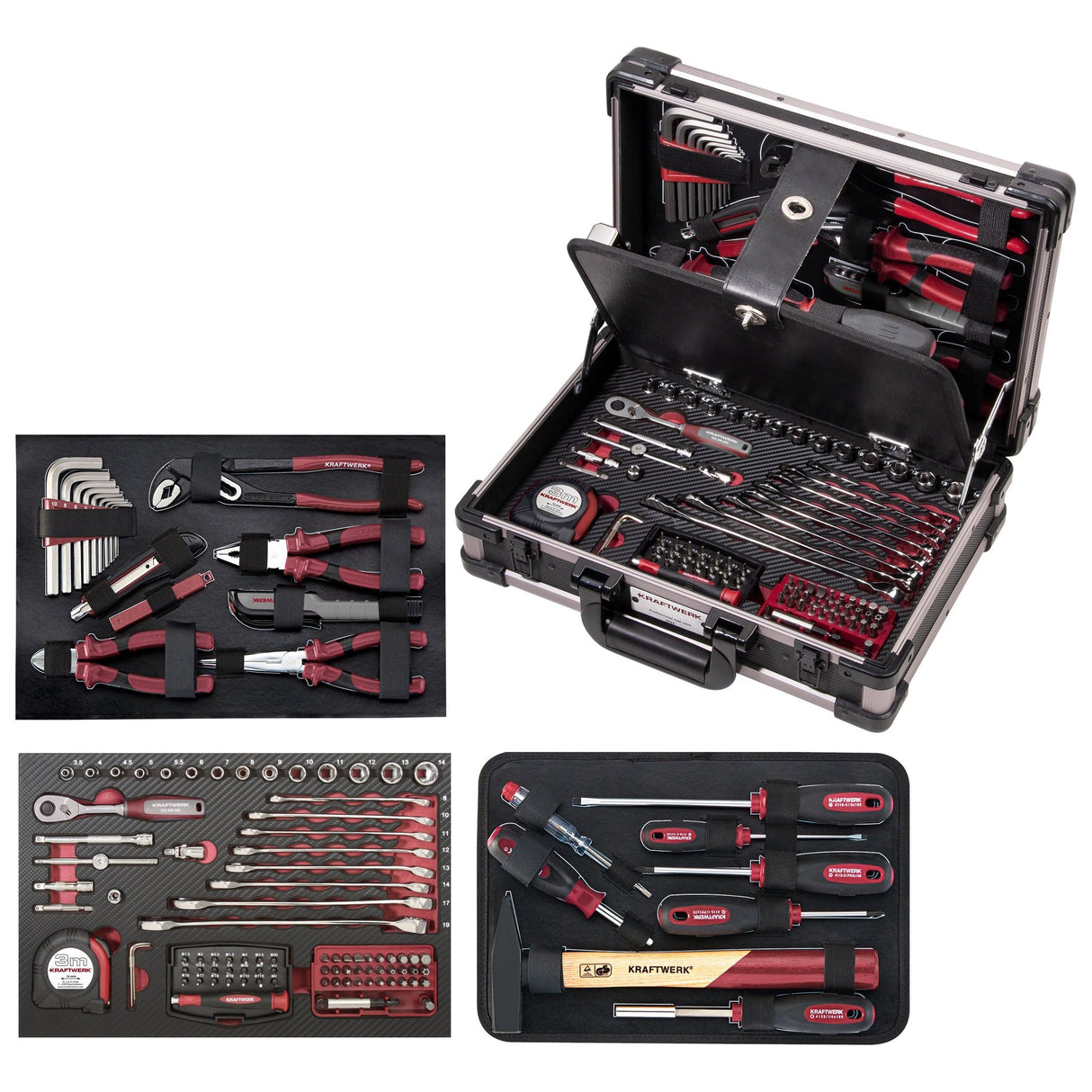 Kraftwerk PRO LINE 1/4" Werkzeugkoffer, 123-tlg