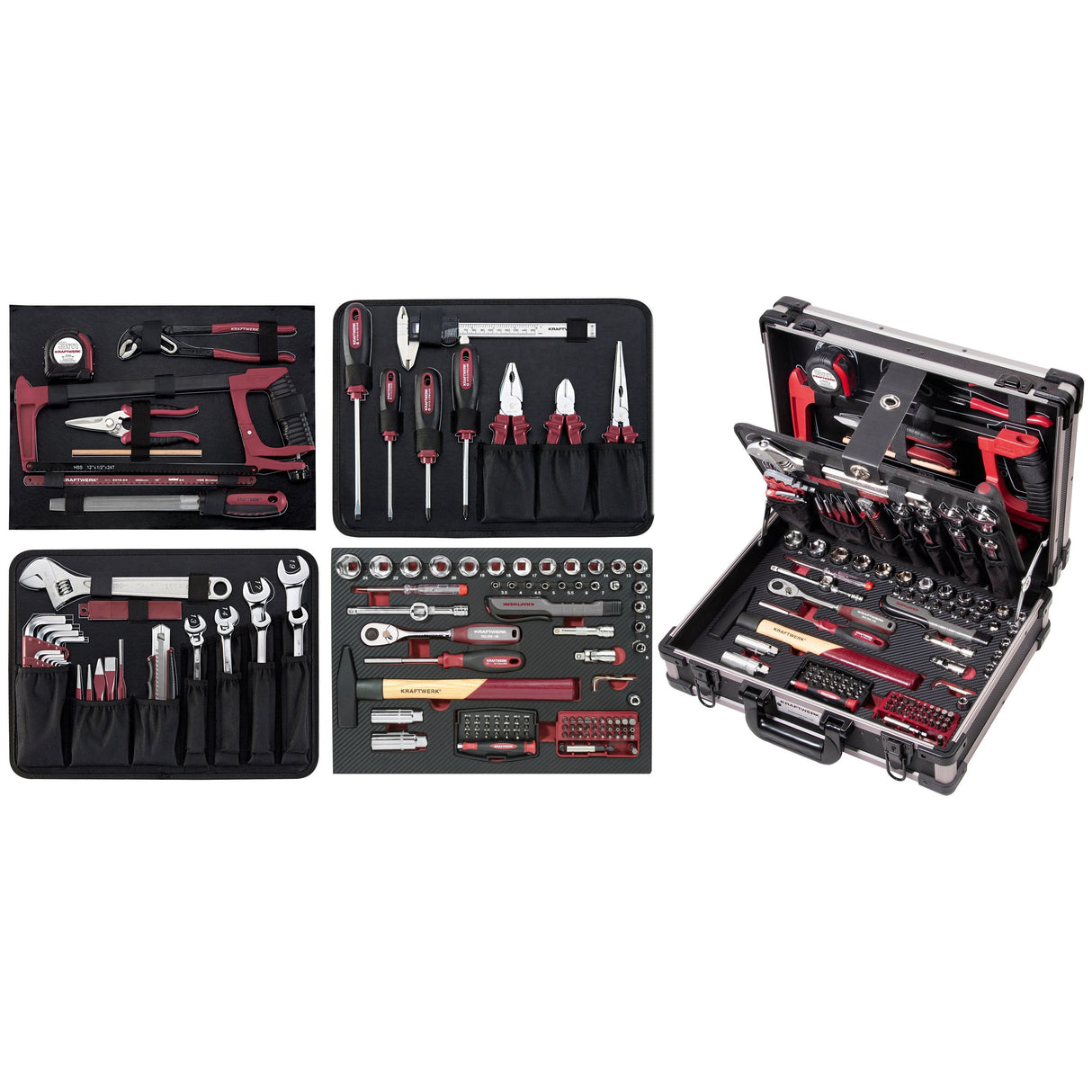 Kraftwerk PRO LINE 1/4" + 3/8" Werkzeugkoffer, 151-tlg