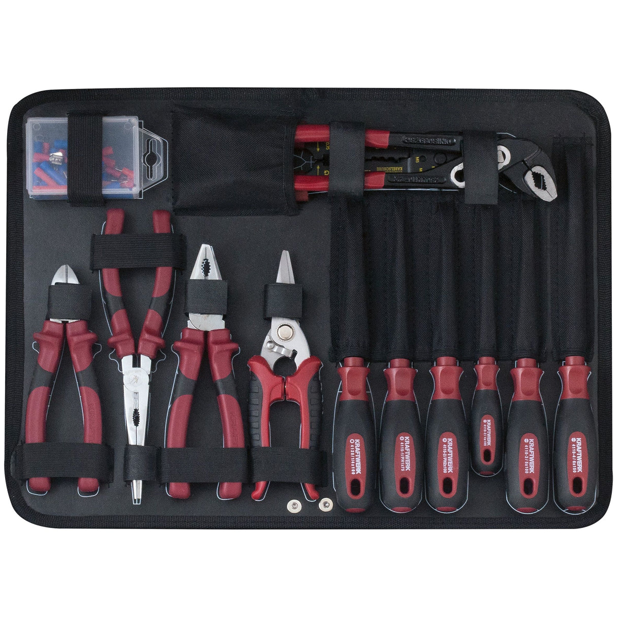 Kraftwerk PRO LINE 1/4" + 1/2" Werkzeugkoffer mit Akku-Bohrschrauber von Bosch, 264-tlg