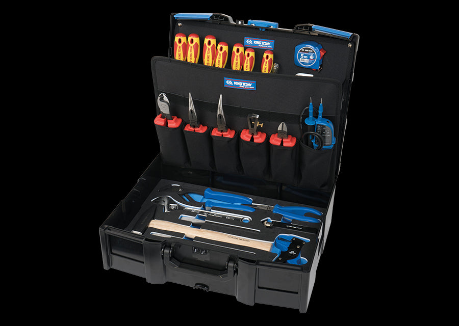 KING TONY Profi-Werkzeuge - Werkzeugkoffer für Elektriker - 35 tlg. 9052001MRV
