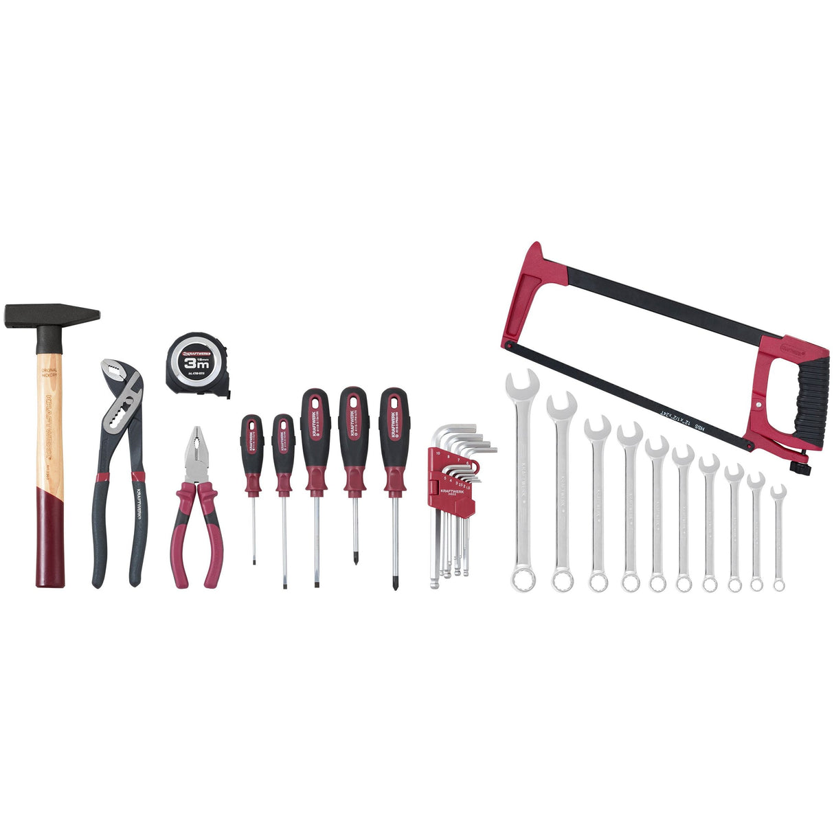 Kraftwerk BASIC LINE Werkzeugtasche mit Bügel 390 mm, 30-tlg