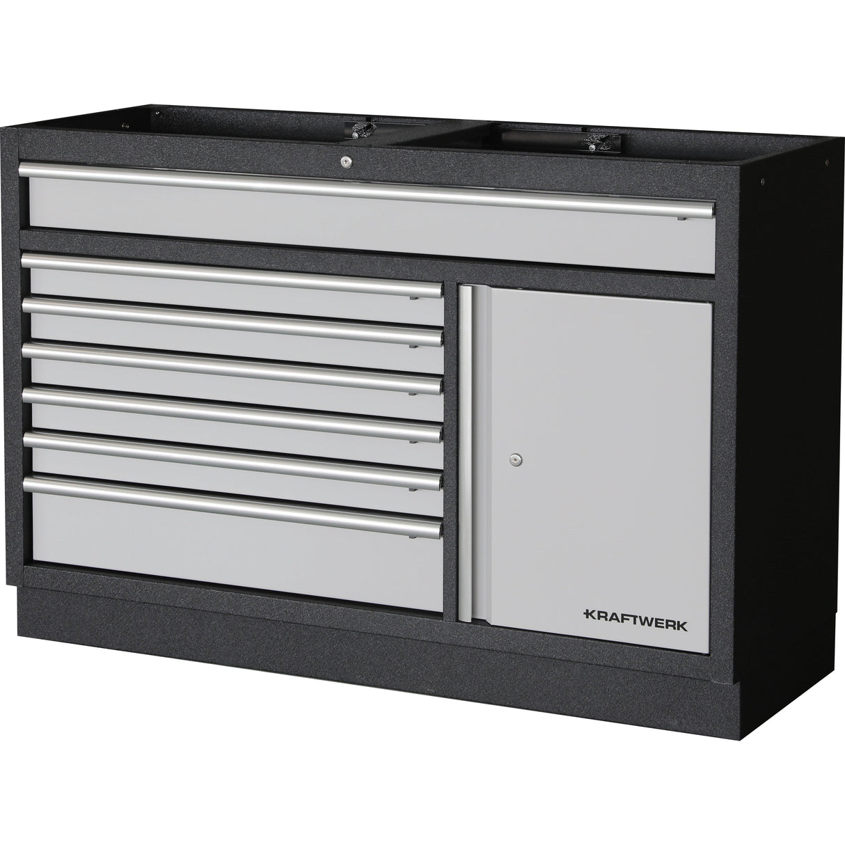 Kraftwerk Mobilio Werkstatteinrichtung, Werkbank Unterschrank breit mit 7 Schubladen und 1 Schrank