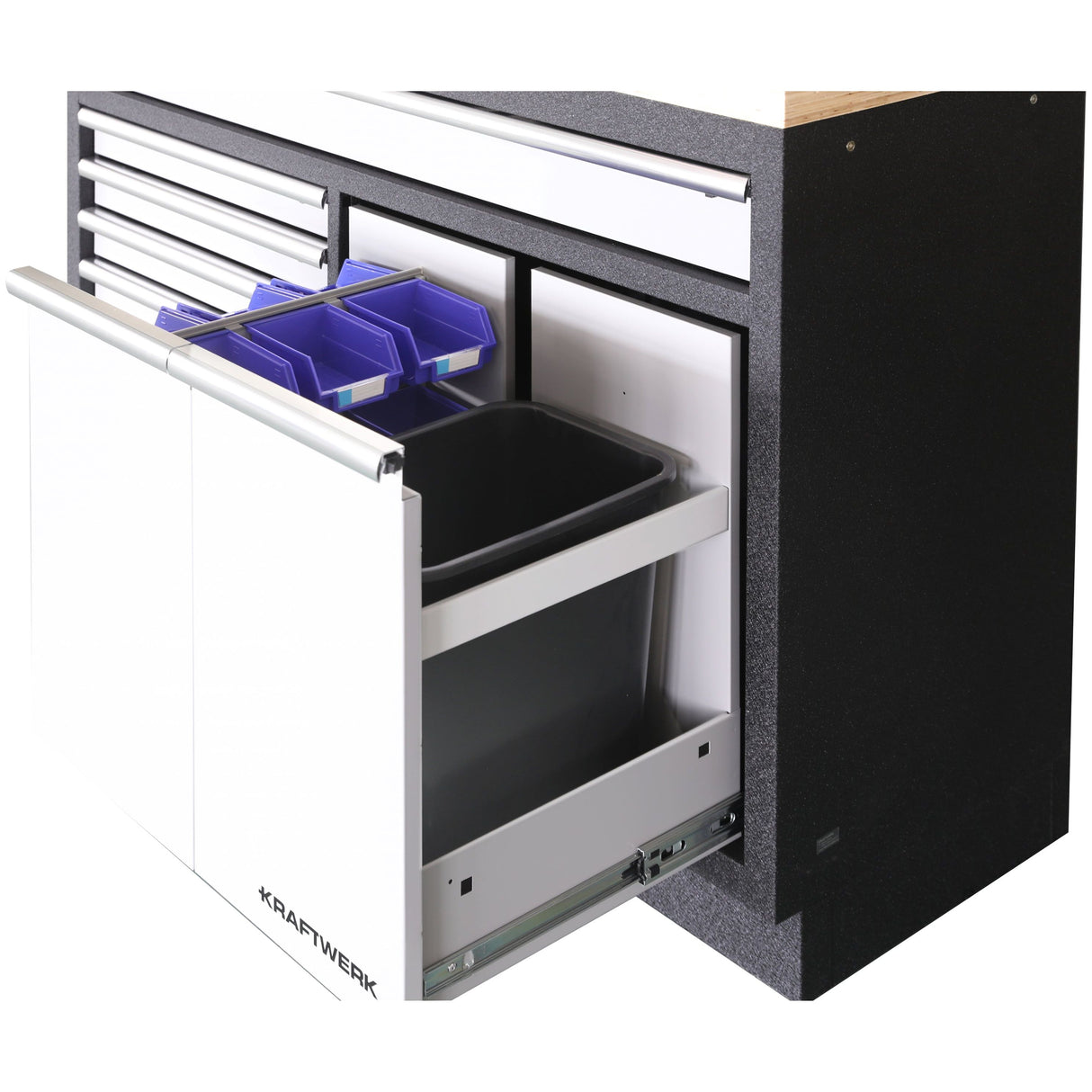 Kraftwerk Mobilio Werkstatteinrichtung, Werkbank Unterschrank breit 7 Schubladen und 2 Auszüge