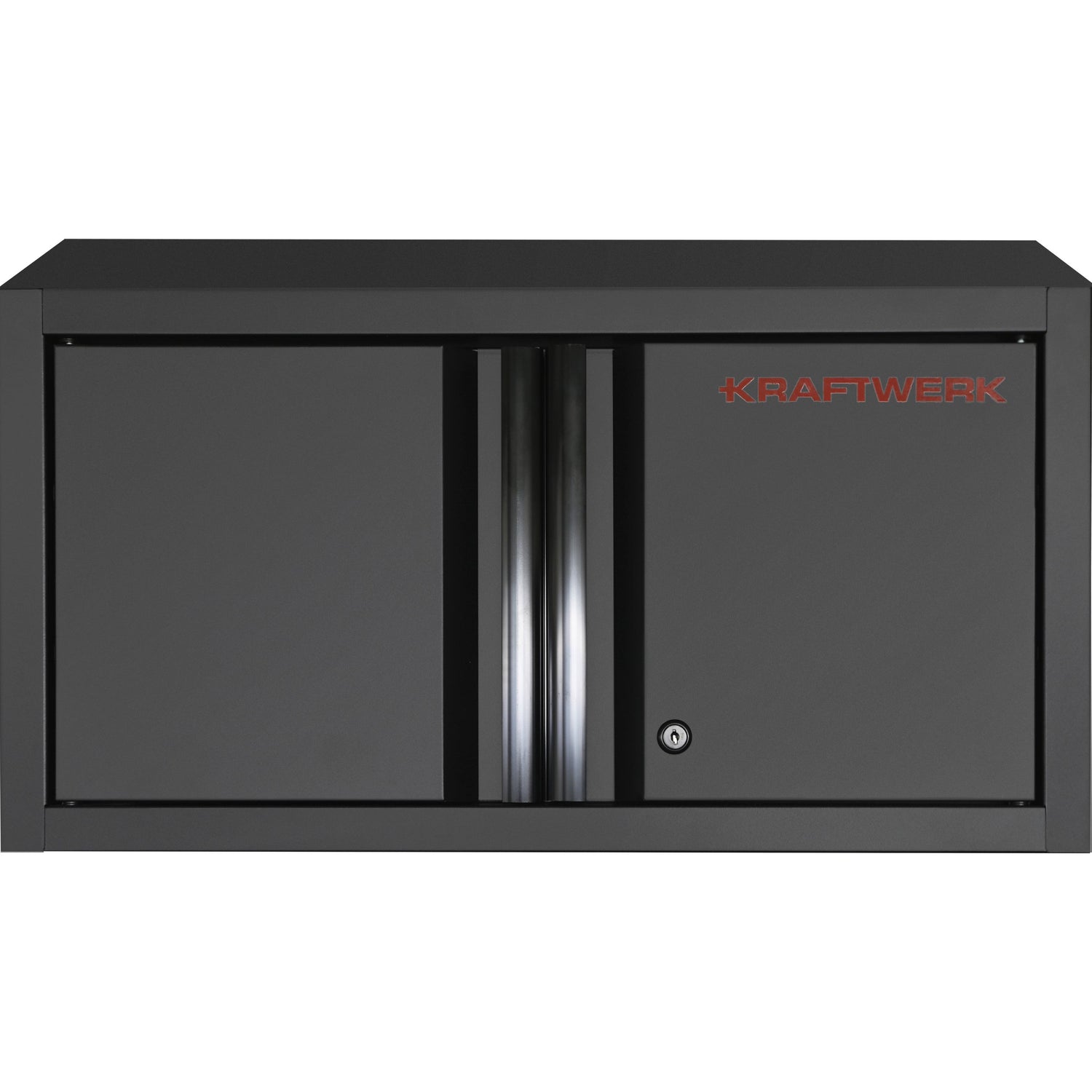 Kraftwerk Mobilio Werkstatteinrichtung, Werkbank Black Edition Oberschrank 2-türig mit Schloss Schwarz