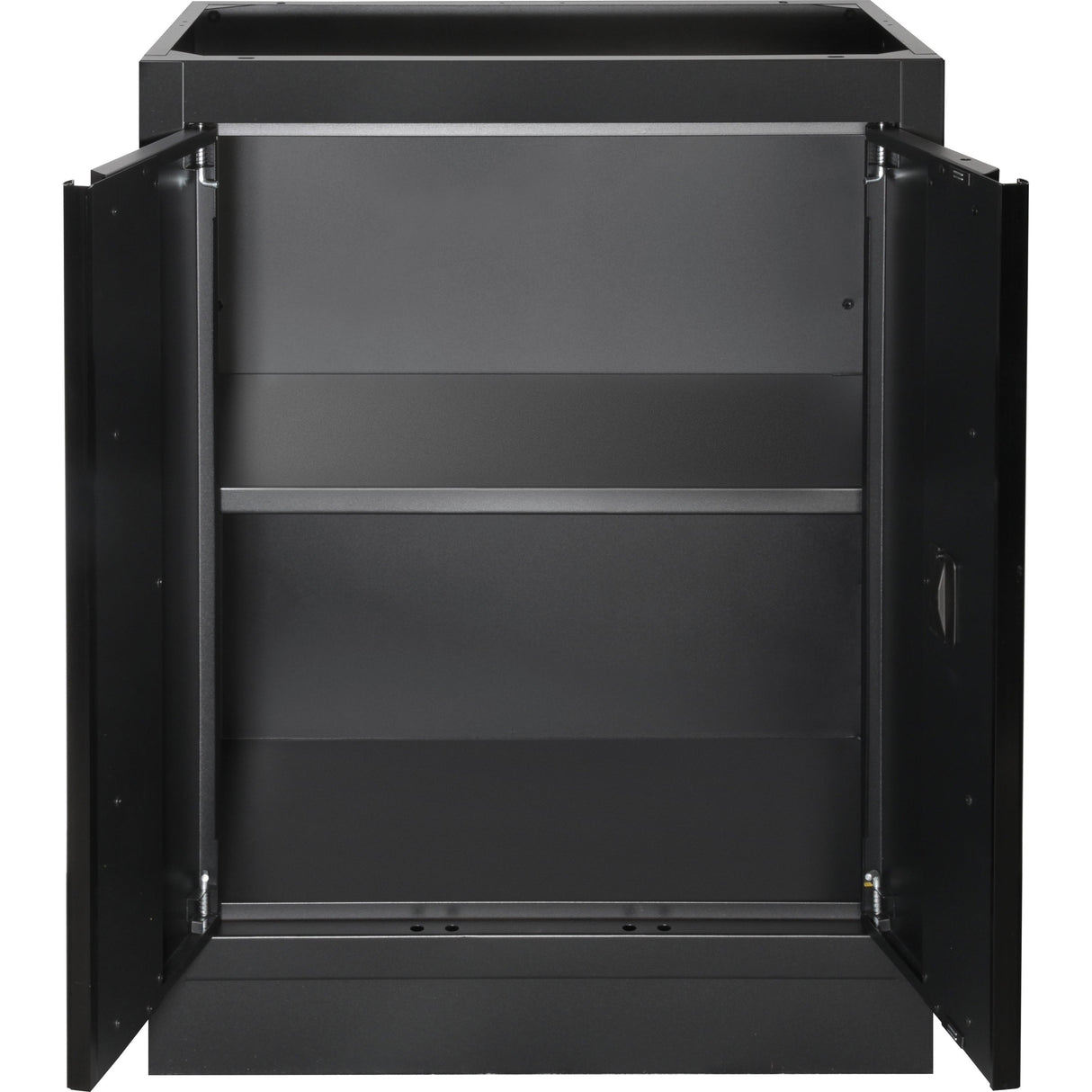 Kraftwerk Mobilio DEEP 721 mm Werkstatteinrichtung, Werkbank Black Edition 4er Unterschrank-Kombi, 17 Schubladen, 1 Schrank, Arbeitsplatte Buche Multiplex