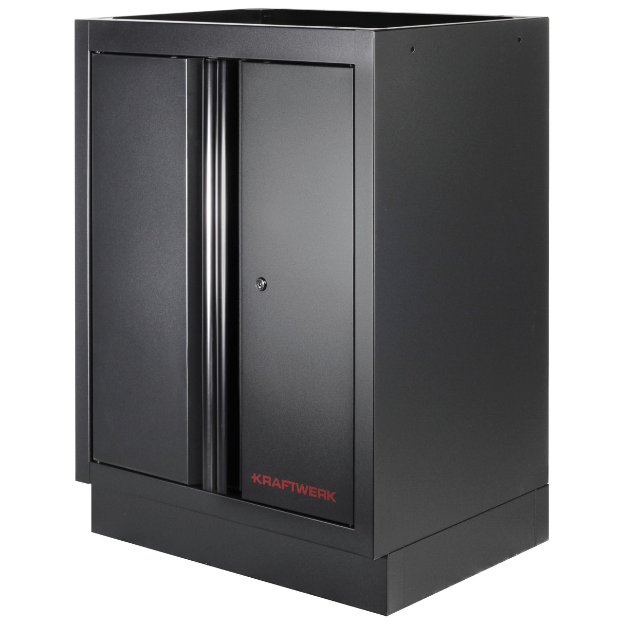 Kraftwerk Mobilio Werkstatteinrichtung, Werkbank Black Edition 6er Kombi, 17 Schubladen, 7 Schränke, Vierkant-Lochwand, Arbeitsplatte Buche Multiplex