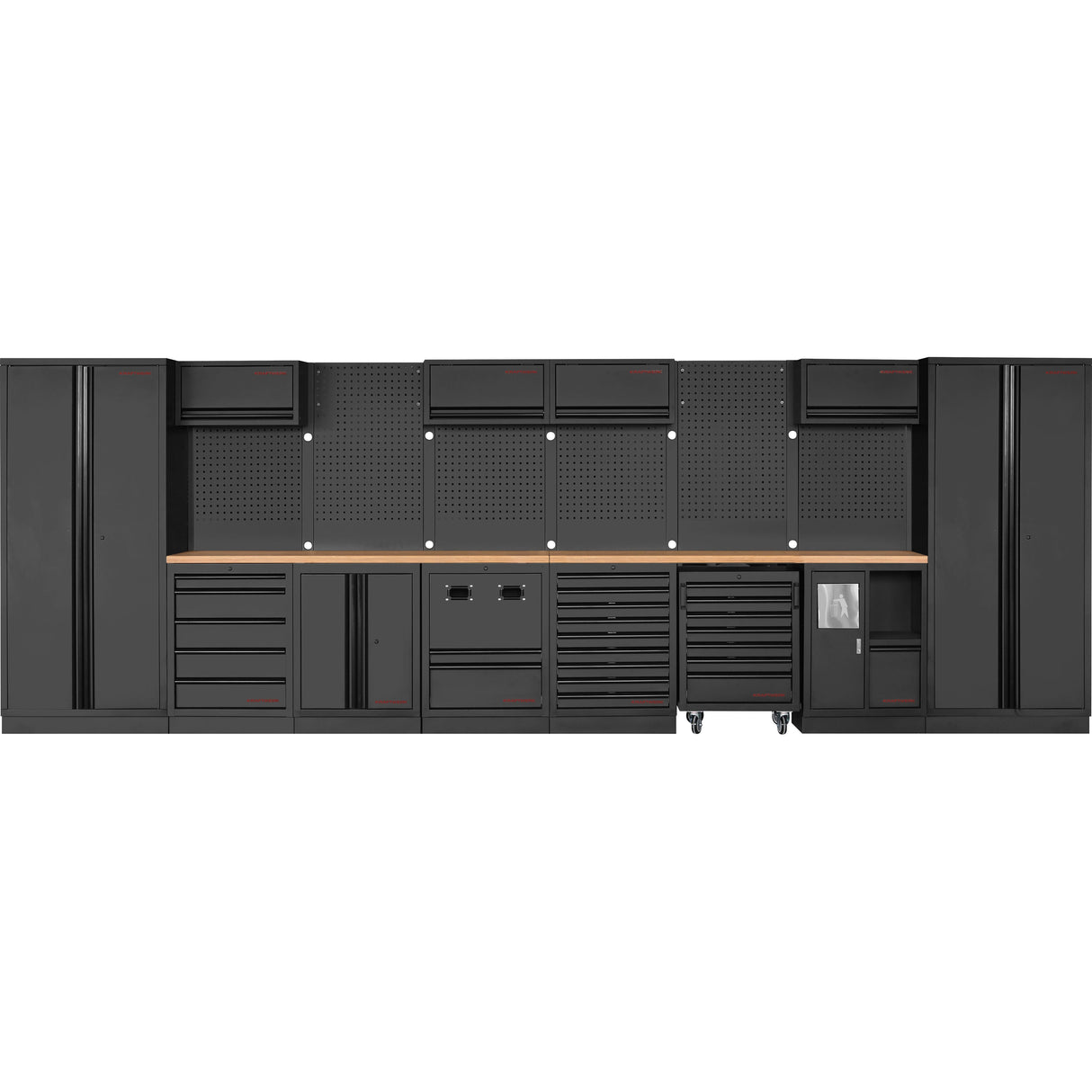 Tools.de heavy-duty hydraulic lift column with steel base plate and safety chain hooks for workshop and garage equipment.