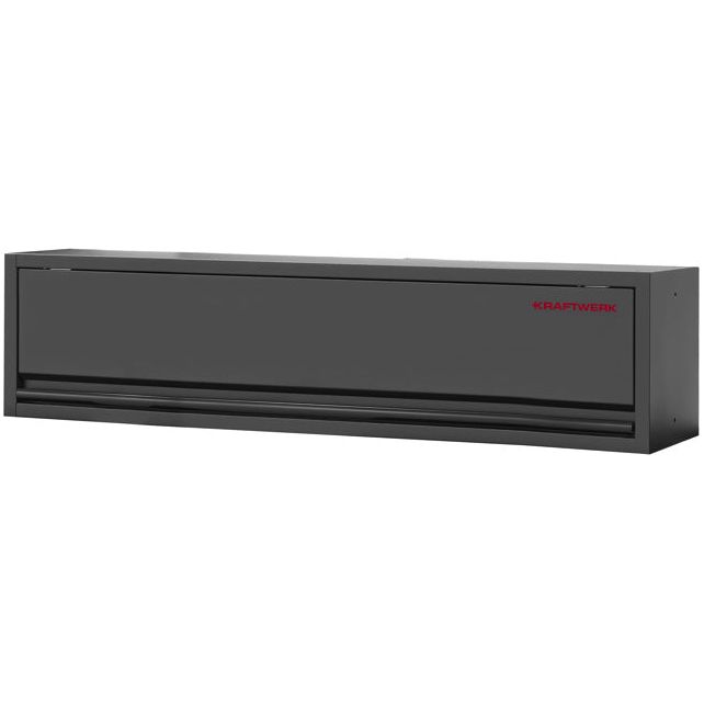 Kraftwerk Mobilio Werkstatteinrichtung, Werkbank Black Edition 2er Kombi breit mit 7 Schubladen, 3 Schränken, Vierkant-Lochwand, Arbeitsplatte Buche