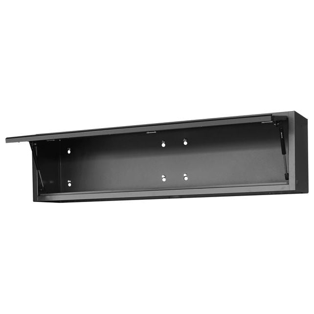 Kraftwerk Mobilio Werkstatteinrichtung, Werkbank Black Edition 2er Kombi breit mit 7 Schubladen, 3 Schränken, Vierkant-Lochwand, Arbeitsplatte Buche