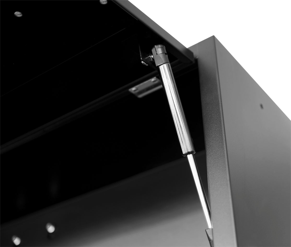 Kraftwerk MOBILIO 4-Element-Schrankwand mit Vierkantlochwand – freistehend - KW-3964K-BLK