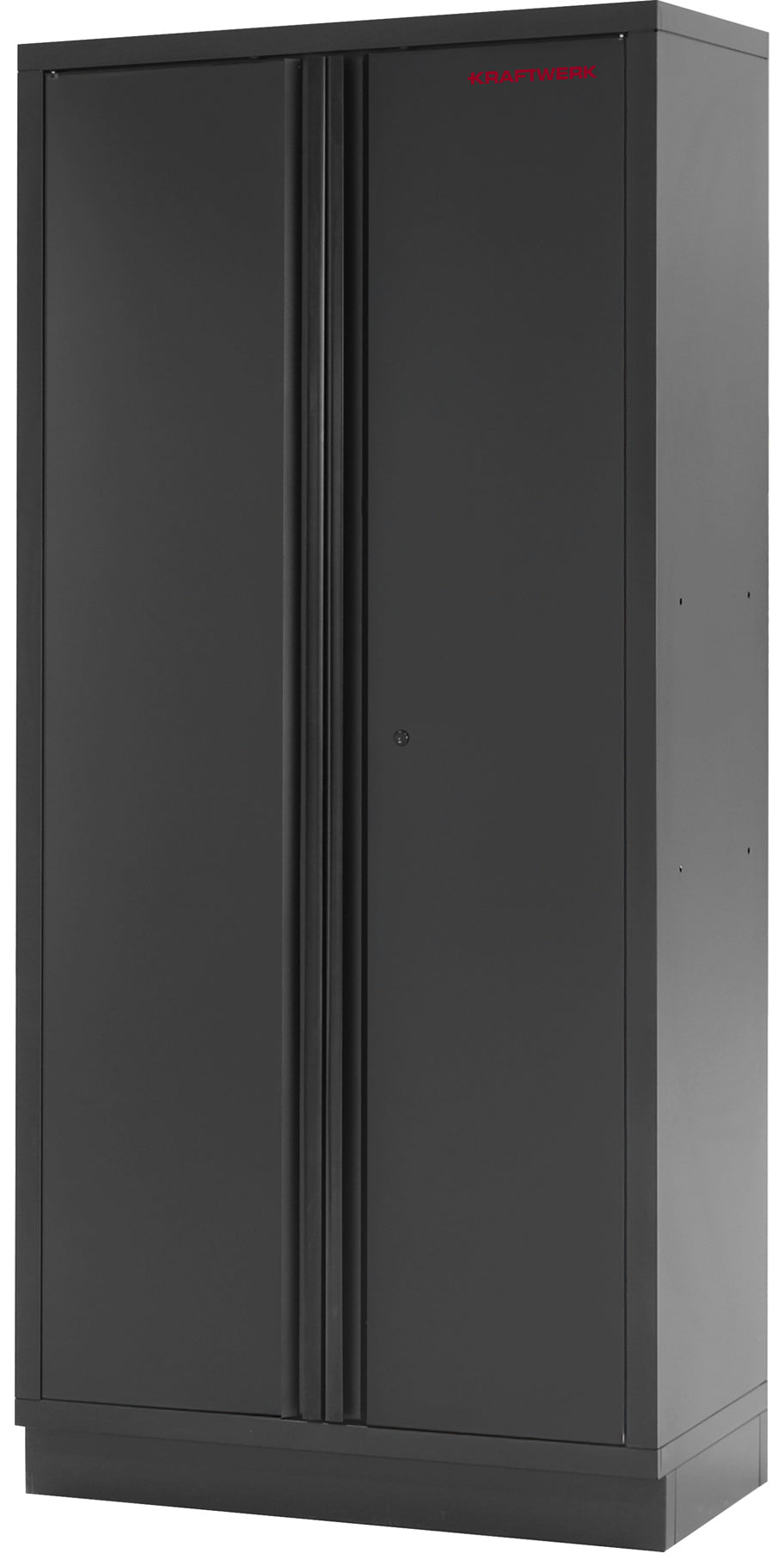 Kraftwerk MOBILIO 4-Element-Schrankwand mit Vierkantlochwand – freistehend - KW-3964K-BLK