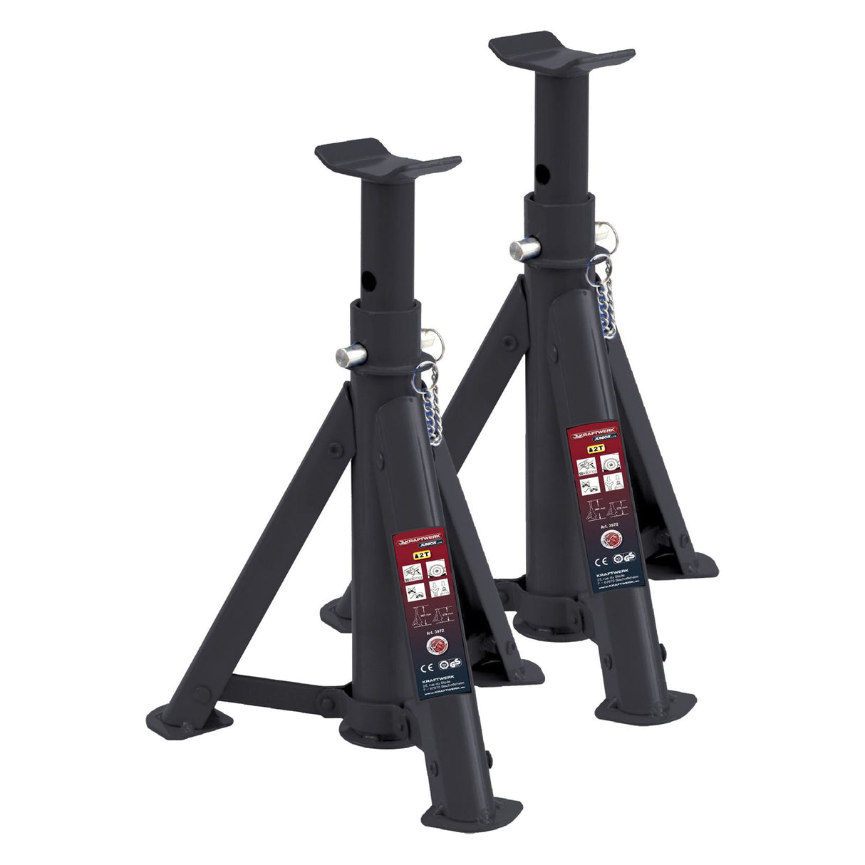 Kraftwerk Klappbarer Unterstellbock, 276 - 363mm, max. 2t, 1 Paar