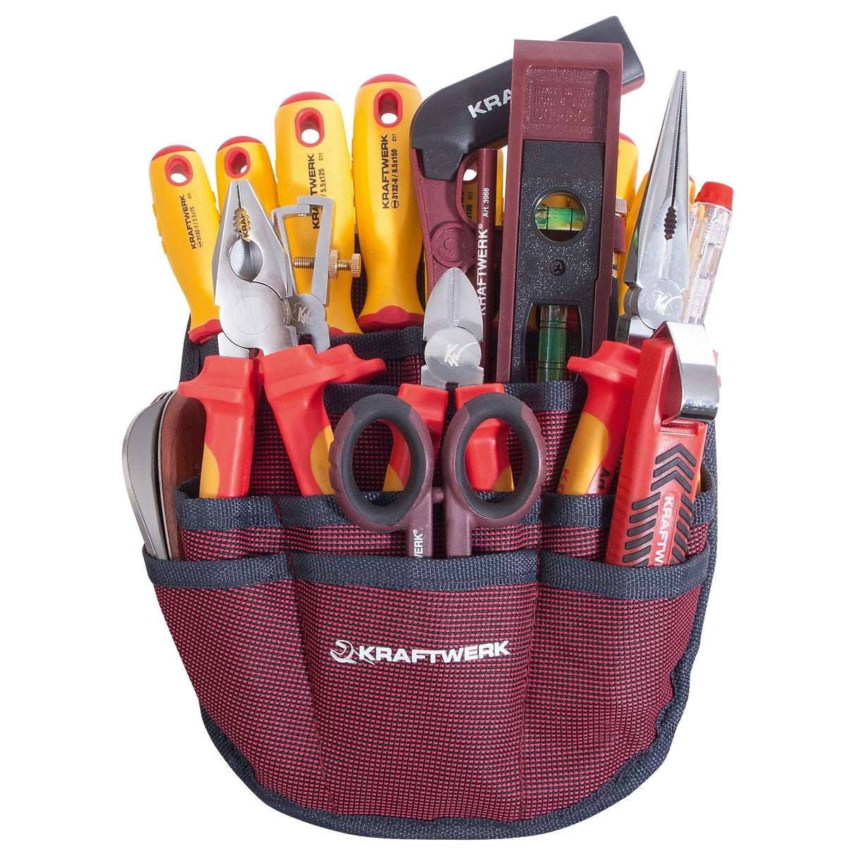 Kraftwerk PRO LINE VDE Elektriker-Werkzeugsatz in Gürteltasche, 20-tlg