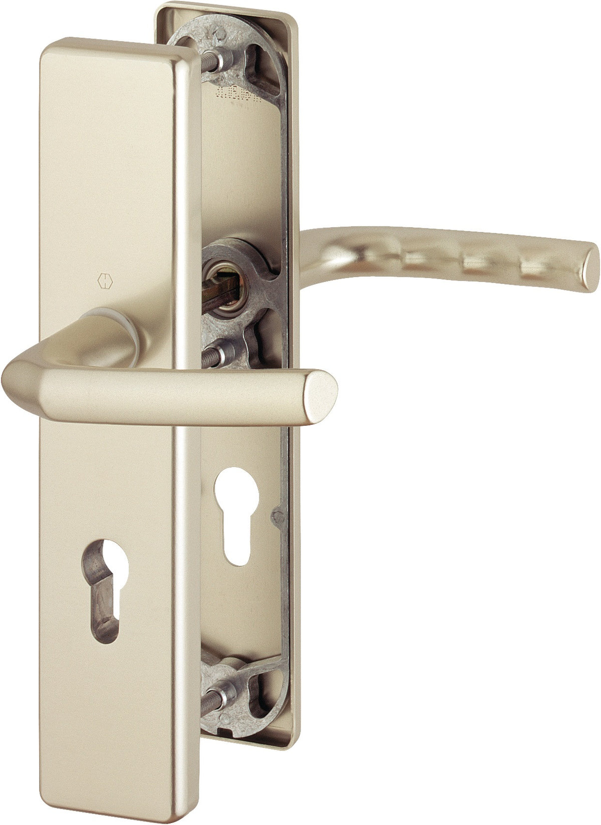 HOPPE Schutzgarnitur Birmingham 1117/2221A/2440 Alu F1 72 mm für Türstärke 37-42 mm