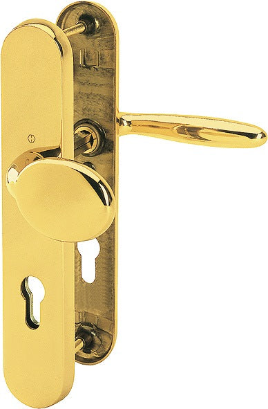 HOPPE Schutzwechselgarnitur Pisa M76G – Schutzgarnitur mit Stahlanbohrschutz, 72 mm, F77-R