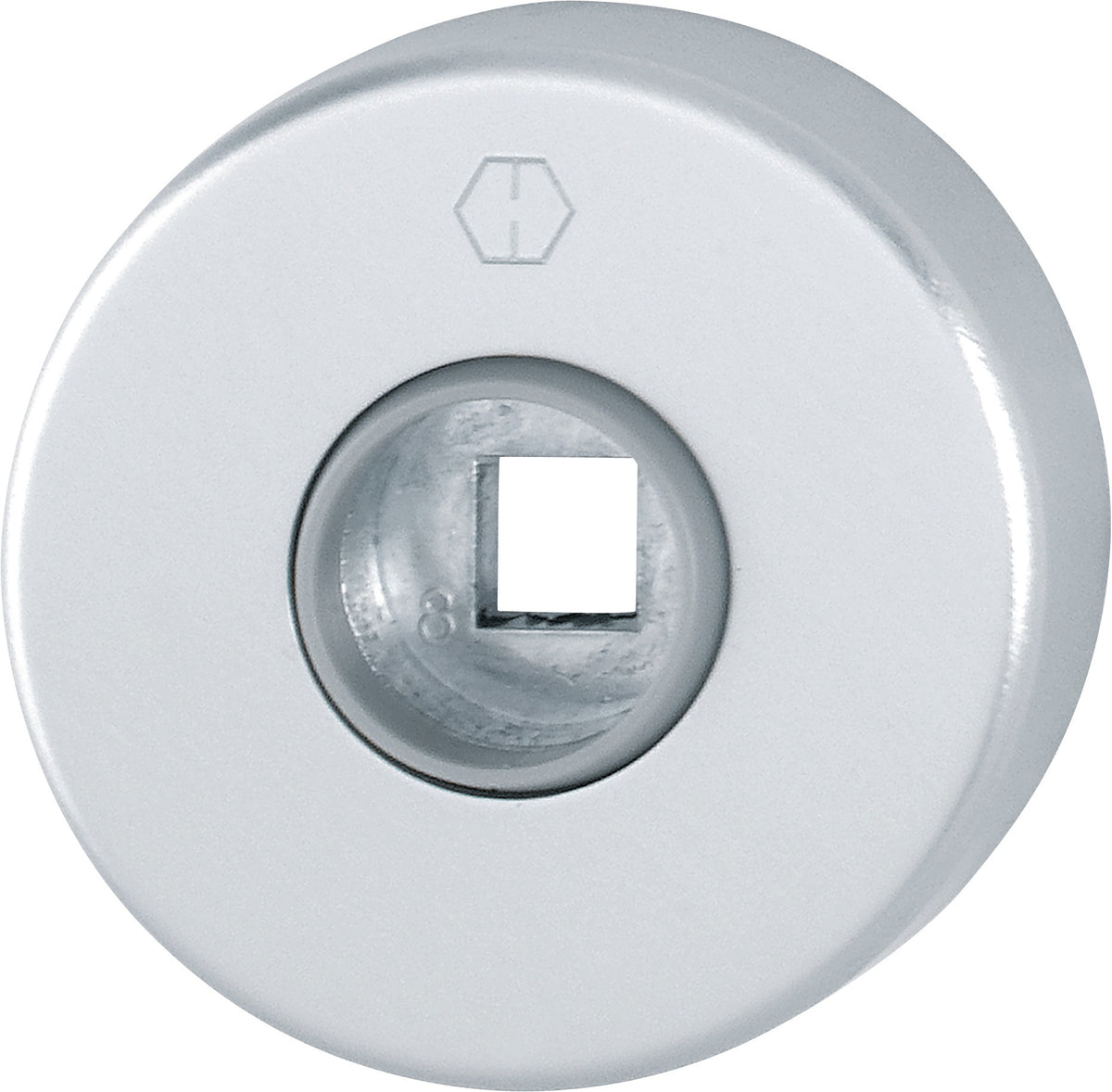 HOPPE Drückerrosetten-Paar 42KV Aluminium F1 mit Rückholfederpaket für Türstärke 37-42 mm